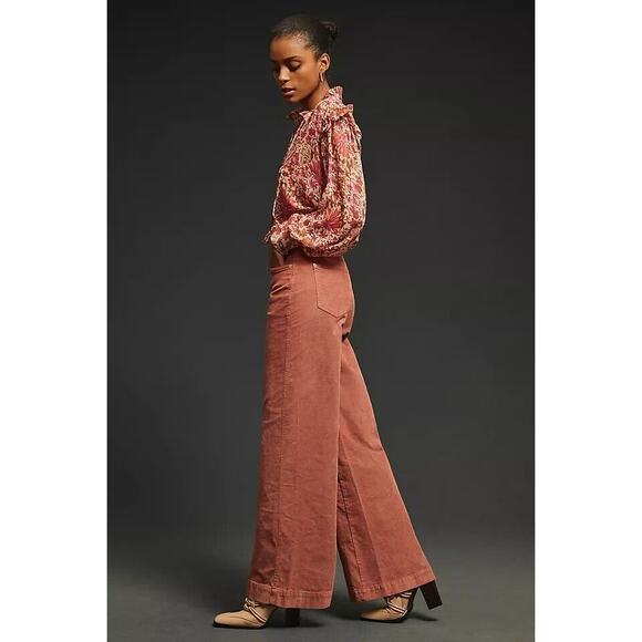 Anthropologie Gwen Wide Leg Corduroy Pants - New 29 Waist - Picture 1 of 6